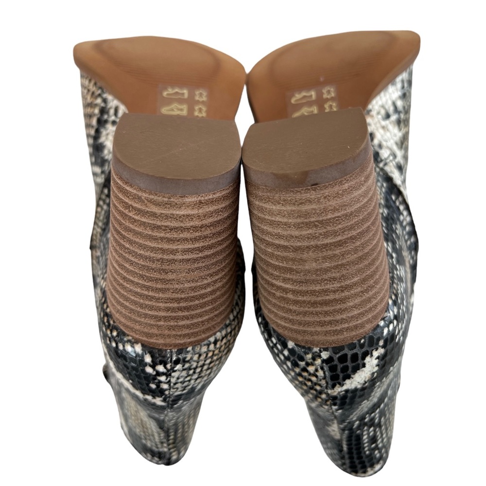 Madewell The Rosie Snakeskin Embossed Blocked Heel Ankle Booties Size 5.5M - Picture 9 of 16